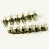 WD1277 12 String 6-On-A-Plate Open Back Steel String Tuning Machines Chrome With Plastic Buttons